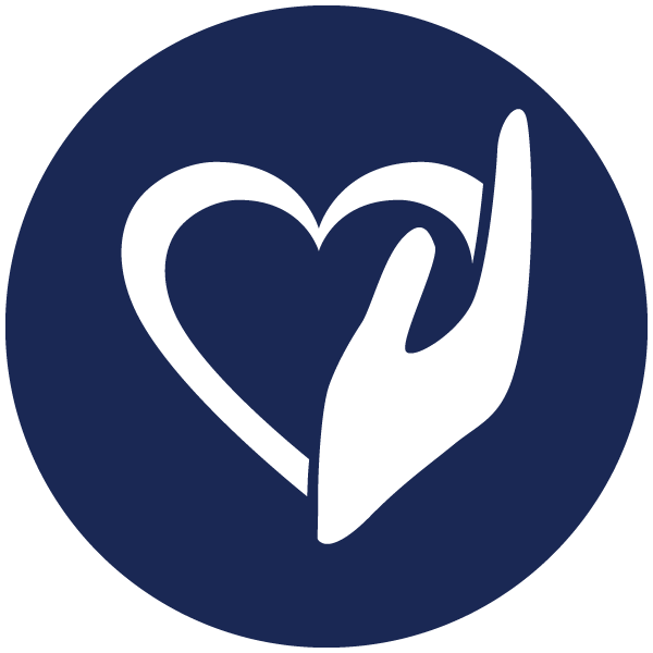 Voluntary Benefits icon, hand holing a heart