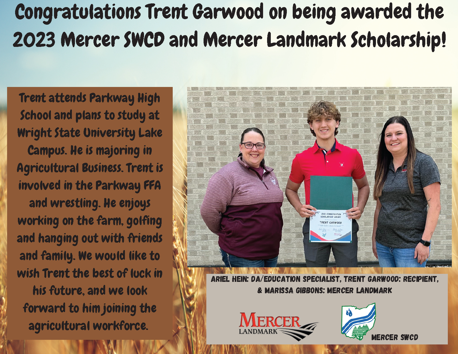 Social Media- 2023 Trent Garwood MSWCD & ML Scholarship Winner